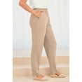 thumbnail image 3 of Roaman's Women's Plus Size Petite Plus Size Straight Leg Soft Knit Pull On Pant, 3 of 6