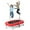 Red, variant on Goplus Foldable Trampoline Double Mini Kids Fitness Rebounder with Adjustable Handle Blue
