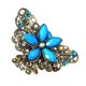 thumbnail image 3 of Señoras chica Rhinestone pelo agarre garra aleación abrazadera Clip mariposa flor sombreros Azul jinwen Abrazaderas de pelo de la mujer, 3 of 5
