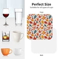 thumbnail image 7 of Bingfone Vintage Autumn Leaves Leather Drinks Coasters with Set of 6,Suitable for Home Kitchen,Coffee Cup Coasters Home Gift, 7 of 7