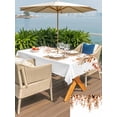 thumbnail image 5 of Outdoor Tablecloths with Umbrella Hole & Zipper, Orange Eucalyptus 54x80 Inch Tablecloth Rectangle, Fall Weeping Botanical Leaf Watercolor Waterproof Table Cloth, Patio/Pool/Picnic Table Covers, 5 of 8