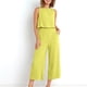 thumbnail image 4 of ICHUANYI Clearance2PC Fashion Woman Round Neck Solid Sleeveless Blouse +Loose Pockets Pants Sets(Yellow, XL) ICHUANYI WER20232080500450, 4 of 7