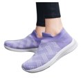 thumbnail image 4 of Vedolay Cute Sneakers Women's Sneakers Platform Round Toe Fashion Slip-on Comfort Walking Casual Shoes,Purple 7, 4 of 5