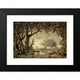 thumbnail image 2 of Théodore Rousseau 24x18 Black Modern Framed Museum Art Print Titled - Sunset from the Forest of Fontainebleau (1848), 2 of 5