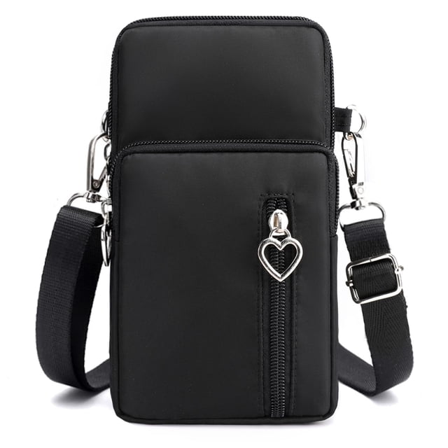 Bolsas cruzadas JANKS para mujer mini monederos de nailon A-Negro