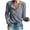 Grey, variant on Women's Waffle Knit Tunic Tops Loose Long Sleeve Button Up V Neck Henley Shirts (Dark Green, M)