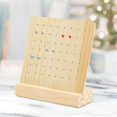 thumbnail image 6 of QccHieUs Wooden Pegboard Display Stand Earring Display Jewelry Rack Earring Display Stand 56 Holes, 6 of 9