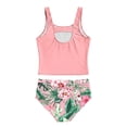 thumbnail image 4 of JAJAHO Girls Tankini Swimsuits Two Piece Swimwear Hallow Out Backless Swim Tank Tops And High Waisted Briefs Bottom Set For Kids 7-16Y Cute Beachwear, 4 of 5