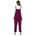 thumbnail image 4 of MintLimit Women's Solid Rib Corduroy Buttons Causal Playsuit Jumpsuit with Pockets, 4 of 5