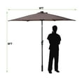 thumbnail image 2 of Patiojoy 9' Outdoor Patio Umbrella Offset w/LED Light Tan No Base, 2 of 8