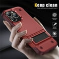 thumbnail image 4 of ELEHOLD for iPhone 12 Pro Max, Rugged Shockproof Hard PC Case,With Built-in Foldable Invisible Kickstand Heavy Duty Case Cover, red, 4 of 7