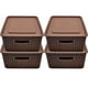thumbnail image 1 of Set De 4 Cajas, Canastas Organizadoras Tipo Rattan Café, 1 of 6