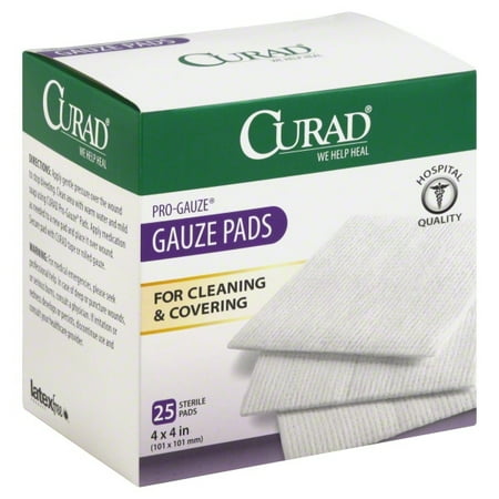 CURAD Large Gauze Pads, 25.0 CT