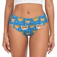 thumbnail image 1 of Fotbe Corgi Dog Face Calzones Estampados para Mujer – Ropa Interior de Algodón, Cómoda, Suave y Elástica-Medium, 1 of 6