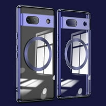 Dteck MagSafe Compatible Google Pixel 7A Case, Slim Plating TPU Bumper Shockproof Crystal Clear Back Cover Lightweight Flexible Protective Phone Shell for Google Pixel 7A,Dark Purple