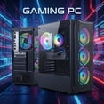 thumbnail image 2 of STGAubron Gaming PC Desktop, Intel Core i7 up to 3.9G, RX 580 8G, 16G RAM, 512G SSD, WiFi 6, BT 5.2, RGB Fan x4, Win 11 Home, 2 of 5