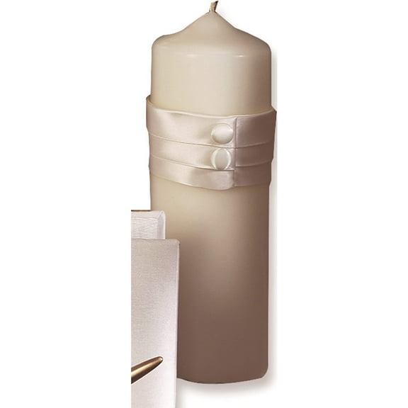 Fashion Ivory Audrey Satin Pillar Candle Made In China gl9842