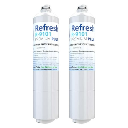 Refresh NSF 53&42 Certified DA29-00020B Refrigerator Water Filter Replacement for Samsung DA29-00020A, HAF-CIN/EXP, 46-9101- (2 Pack) and Odor Remover