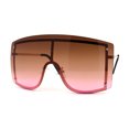 thumbnail image 3 of Extra Large Oversize Shield Curved 80s Funky Shade Gold Brown Pink, 3 of 4
