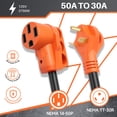thumbnail image 2 of Adaptador de Cable de Alimentación Manshan de 30A a 50A con Protección contra Sobretensiones, 2 of 5