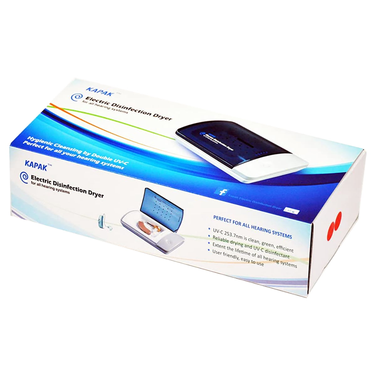 Оpen Box Electronic Kapak Ultra Violet C Clean Hearing Aid Dryer & Dehumidifier Automatic Dry Case 1