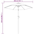 thumbnail image 4 of vidaXL Parasol Anthracite 200x224 cm Aluminium, 4 of 5