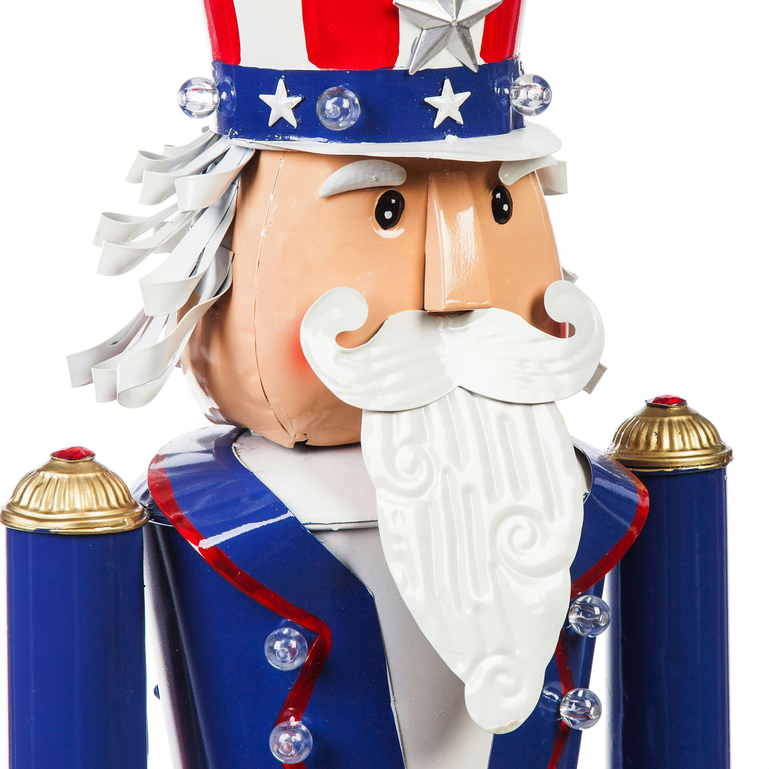 Evergreen 50"H Battery Operated Metal Uncle Sam Garden Statuary, 50.5'' x 9.9'' x 9.9'' inches - image 3 of 3