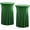 Green, variant on 2 Pack Round 43 x 32 Inch Spandex Cocktail Tablecloth with Wavy Skirt Brown Fitted Stretch Table Cover for Bar Wedding Party