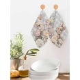 thumbnail image 2 of Easter Rabbits Kitchen Dish Towels for Drying Dishes Set of 2, Spring Floral Butterfly Animal Gray Plaid Waffle Weave Microfiber Hand Tea Bathroom Towels Quick Dry & Absorbent Towel 12x12, 2 of 7