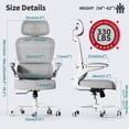 thumbnail image 2 of Silla de oficina ergonómica TRALT de malla, respaldo alto, 150 kg, 2 of 9