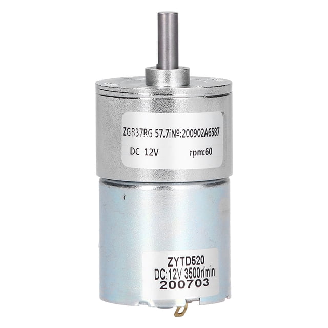 ZGB37RG 60R‑12V Gear Motor Electric Micro Speed Reduction Geared Motor 37mm Shaft