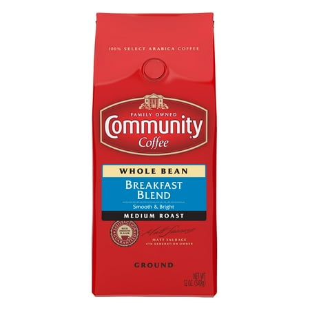 Community Coffee Premium Whole Bean Coffee, Breakfast Blend, 12 oz., 3 Count