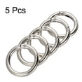 thumbnail image 3 of Unique Bargains 35x25x5mm Rond en Alliage de Zinc Ressort Porte O Boucle Clip Anneau, Ton Argent 5 Pack, 3 of 5