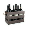 Wooden 6-Bottle Crate by