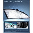 thumbnail image 6 of 2000-2004 Ford Focus Headlight Assembly for 2000 2001 2002 2003 2004 Ford Focus Clear Lens Chrome Housing with Clear Reflector Headlamp Replacement Left and Right Pair, 6 of 7