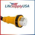 thumbnail image 2 of 50ft RV Extension Cord 50 AMP (14-50P/SS2-50R) with 4-Prong Male and Grip Handle, Female with Twist-Lock Connector - 6/3 AWG + 8/1 AWG 125/250 Volt STW ETL Listed - by LifeSupplyUSA, 2 of 4