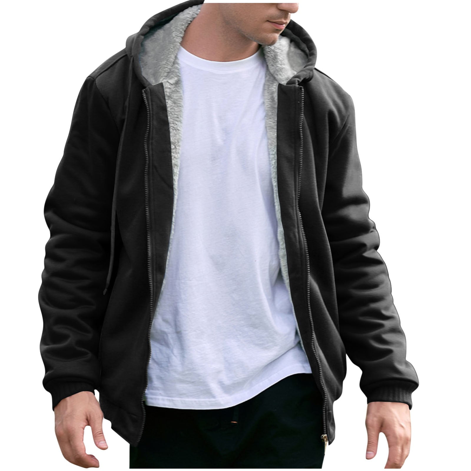 Aofany Sales Hoodies for Men, Mens Hoodies Zipper Hooded Sweater Coat Men's Solid Color Cardigan Men's Fashion Hoodies & Sweatshirts