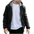 thumbnail image 5 of M-4X Big & Tall Jackets for Men Plus Size Fleece Lined Zip Up Hoodies & Sweatshirts with Pockets Long Sleeve Color Block Thermal Warm Outerwear Coats, 5 of 7