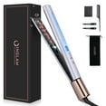 thumbnail image 1 of IG INGLAM Fer Plat en Titane pour Lisser les Cheveux, Fer à Friser 1 Pouces, Fer à Lisser à Ions Négatifs Infrarouges 11 Réglages de Température 250°F à 450°F, Double Tension Brillante pour Cheveux 110-240V, Cadeau, Or Rose, 1 of 4