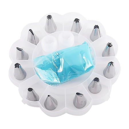 

Cake Decorating Supplies Kit Baking Set Stainless Steel Reusable 12Pcs Cream Piping Tips Nozzles