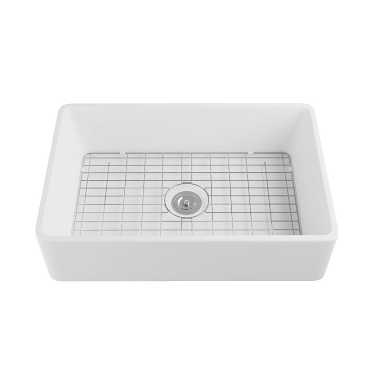 DeerValley DV-1K0068 33 L X 20 W Double Basin Workstation Farmhouse Kitchen  Sink With Sink Grid, Cutting Board And Dish-Drying Rack – DeerValley Bath