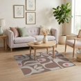 thumbnail image 3 of ODIKA 4'x6' Pink Mocha and Abstract Design Washable Area Rug Midcentury Modern Geometric Pattern Style for Bedroom, Reading Nook, Pet Friendly & Non-Shedding, 3 of 7