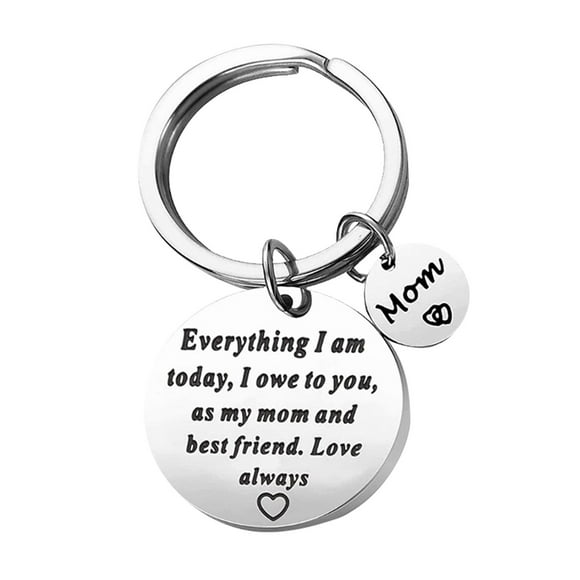 MKHSQHDG Today's Deals Mother Day Keychain Mom Birthday Gifts From Daughter Keychain As My Mom and Friend Love Always Rose Rainbow Alloy Mother's Day Gift Ornament Stainless Steel Keychain