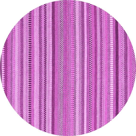 Ahgly Company Indoor Round Abstract Pink Contemporary Area Rugs, 5' Round