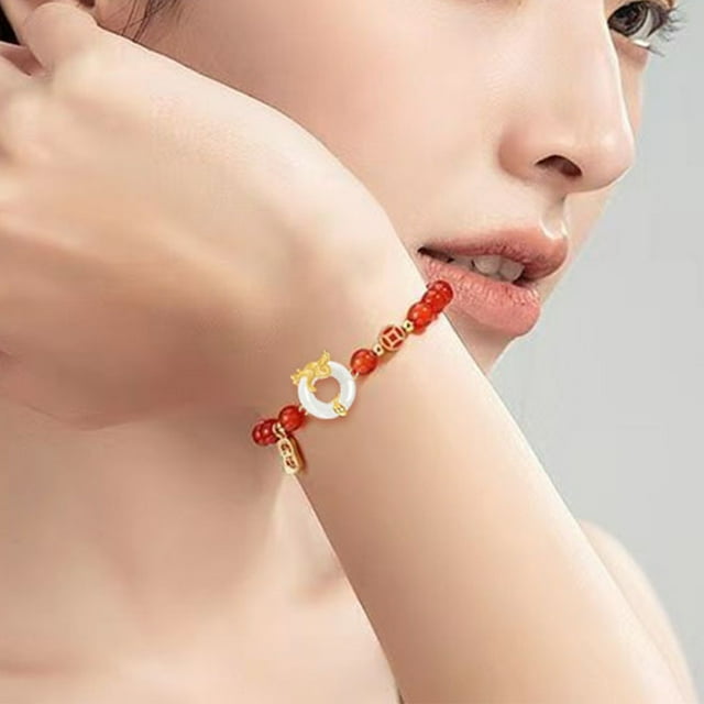 maskred Bracelet Extensible Dragon Chanceux Amulette Cadeau Réfléchi Bracelet Dragon Type 2