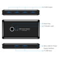 thumbnail image 4 of Splitter USB Mouse Printer Displayer Scanner 2 entradas 4 salidas KVM Switcher Button Switch Hub Dispositivo para compartir con cables AweSitey EL018294-00B, 4 of 6