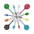 thumbnail image 2 of Transemion Kitchen Iron Wall Clock 3D Removable Spoon Clocks Cookware Hanging Ornament Quartz Living Room Hotel Home Decor Colorful, 2 of 6