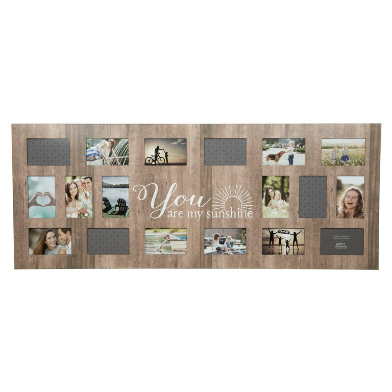 Gallery Solutions 18-Opening 4 x 6 Brown Collage Picture Frame