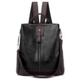 thumbnail image 1 of Mochila de PU para mujer, bolso de hombro convertible para viaje, de diseñador, informal, para universidad, 30x29x12cm, 1 of 7