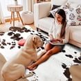 thumbnail image 6 of Easycozy Faux Cowhide Large Cow Print 6.2 x 7 Feet Thickened Elastic Rug for Bedroom, Living Room, Home Office, Western Decor, 6 of 7